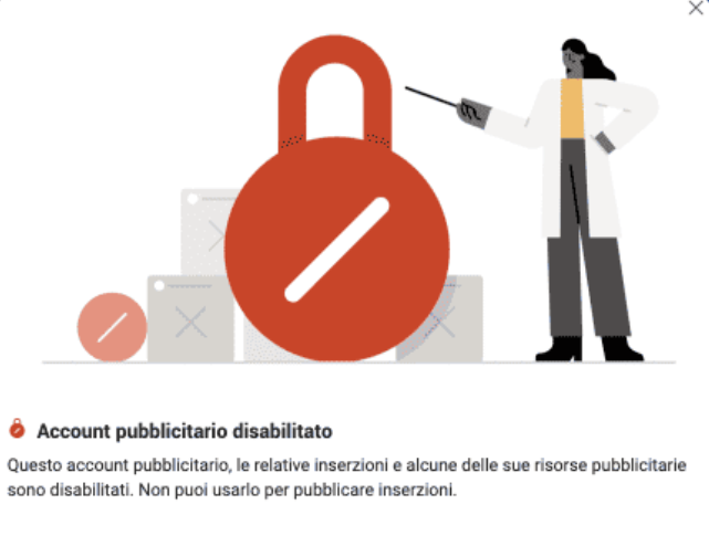 account meta ads bloccato